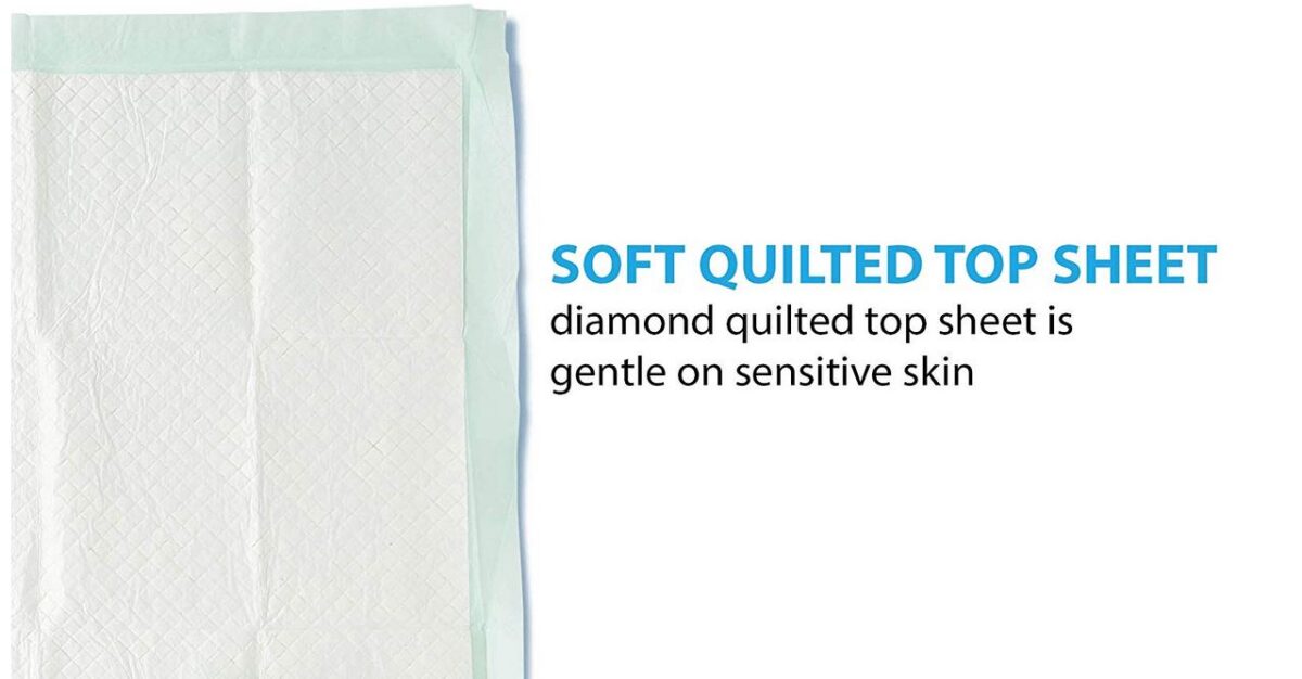Medline Heavy Absorbency Underpads - Disposable 50 ct - Soft Quilted Top Sheet